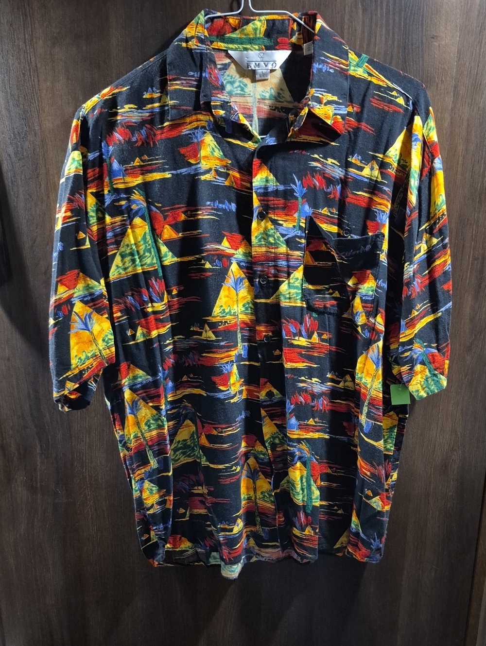 EMVO Multi Color Tropical Print Short-Sleeve Shirt